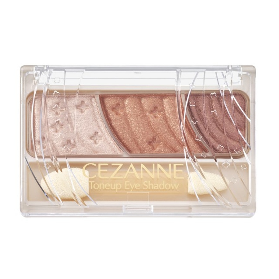 Phấn mắt Cezanne 3 ô màu nâng tông 2.7g (01 - Nature Brown) (10 - Very Brown)