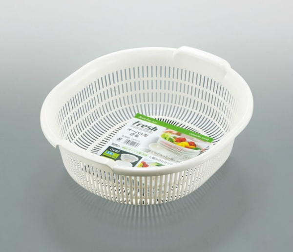 Rổ nhựa lưới Sanada Fresh 21cm - Trắng