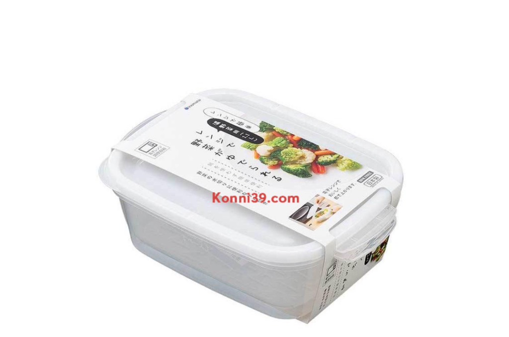 Hộp hấp rau củ Inomata dùng cho lò vi sóng - Trắng