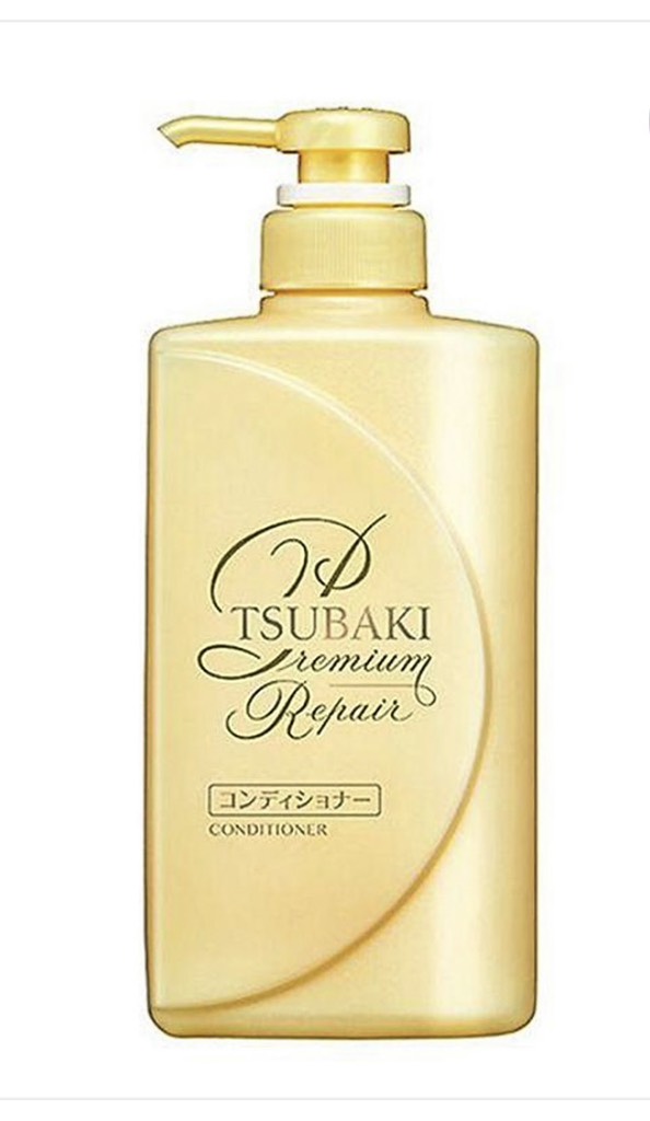 Dầu xả Tsubaki Premium Repair ngăn ngừa rụng tóc chai 490ml - màu vàng