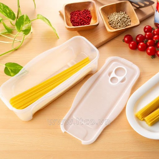 Inomata Hộp nấu mì bằng lò vi sóng màu trắng