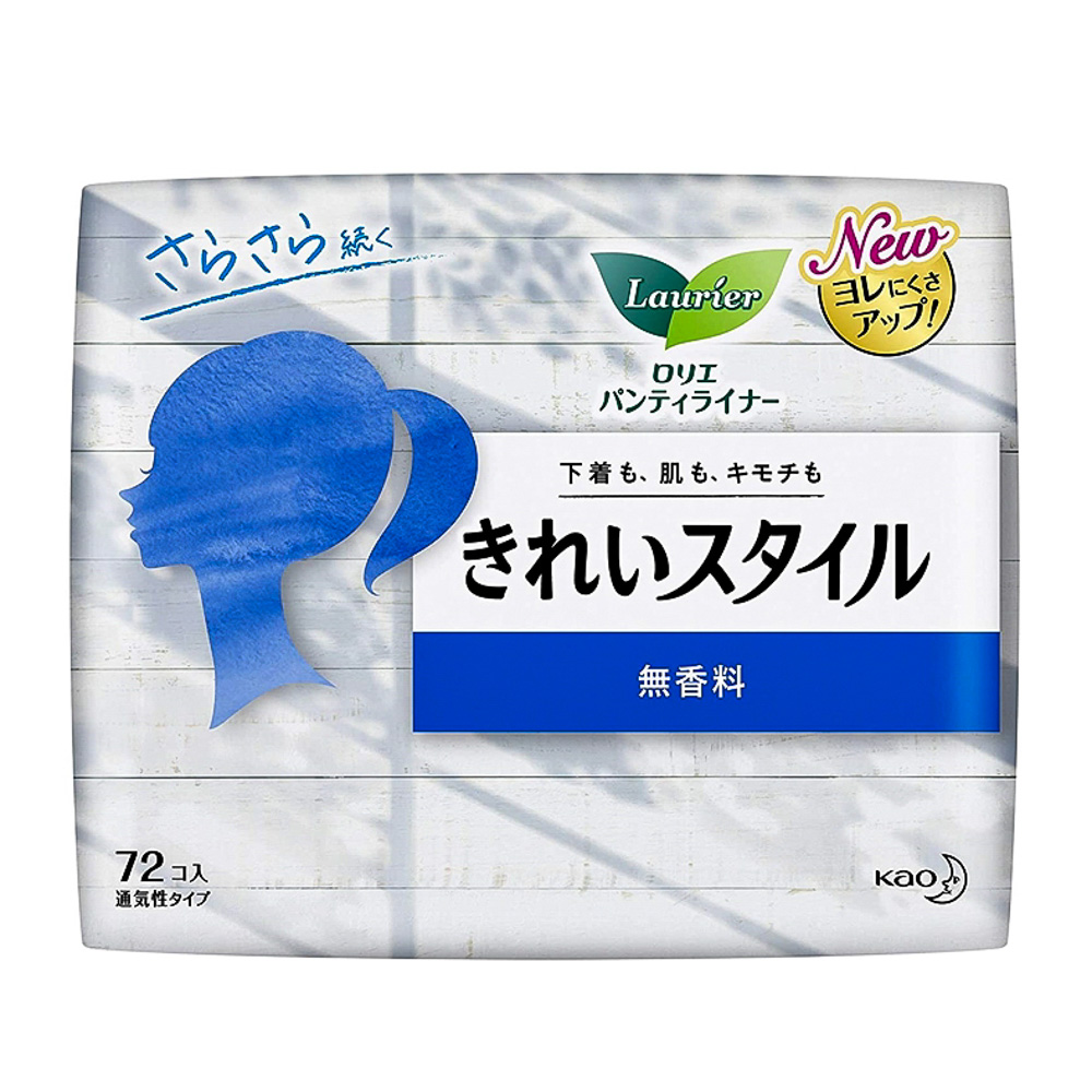 Băng vệ sinh Kao Laurie hàng ngày 72 miếng (5 mùi hương) (Cam - Hoa quả) ( Xanh