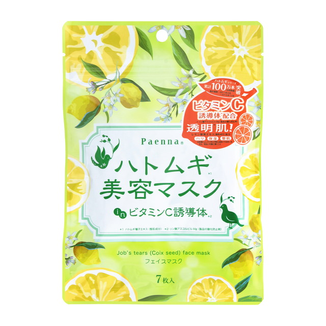 Mặt nạ Paena Hatomugi chiết xuất ý dĩ cung cấp Vitamin C gói 7 miếng