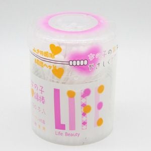 Tăm bông thân giấy Life For Girls hộp nắp bật 160 chiếc
