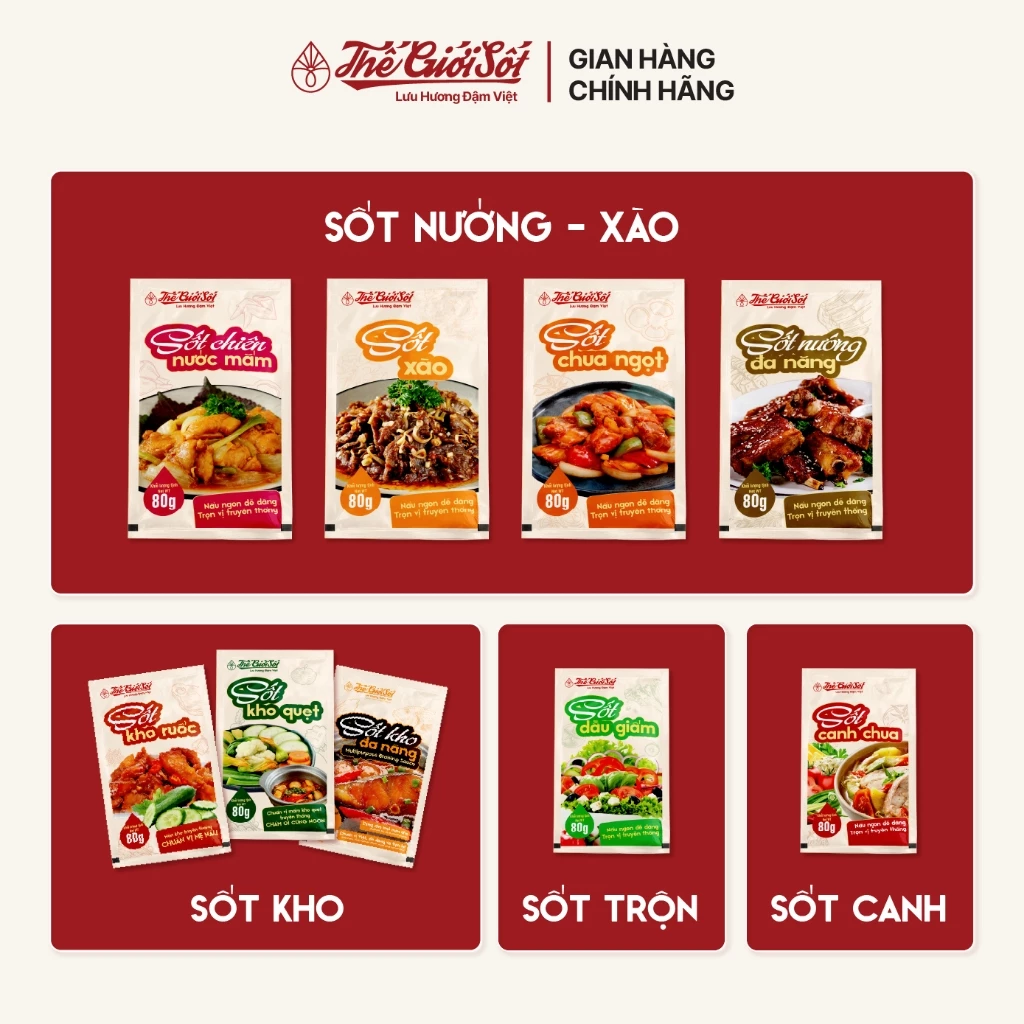 Sốt Xào gói 80 gram