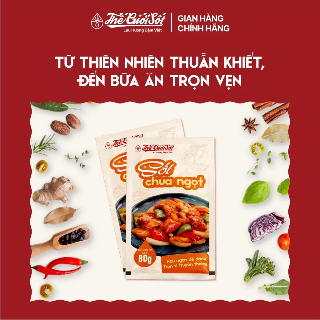Sốt Chua Ngọt gói 80 gram