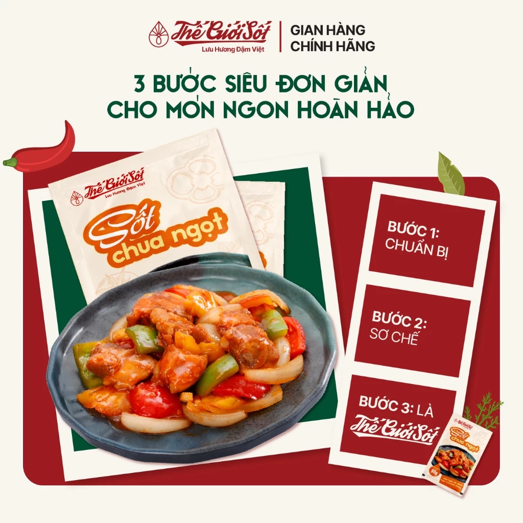 Sốt Chua Ngọt gói 80 gram