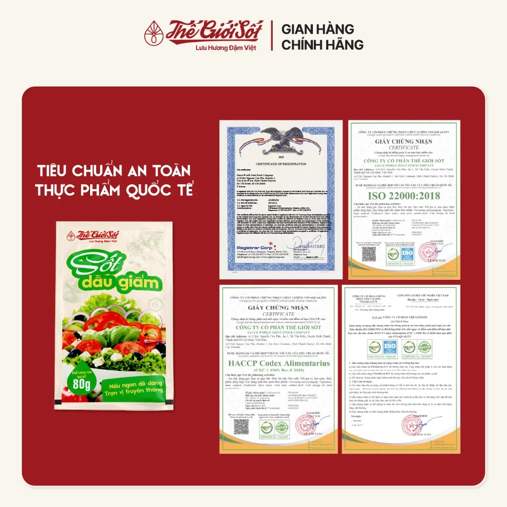 Sốt Dầu Giấm gói 80 gram