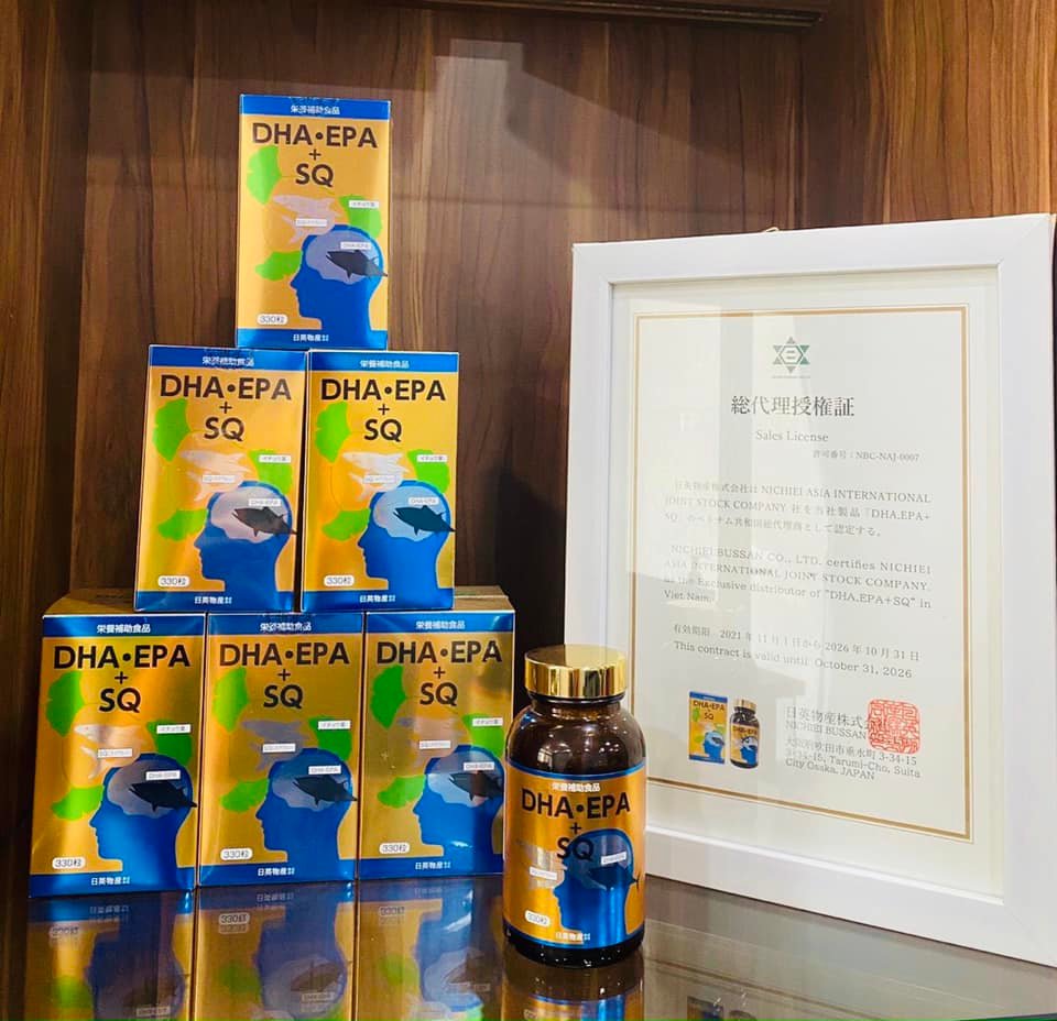 Viên uống dầu cá DHA + EPA(omega 3) + SQ 330 viên