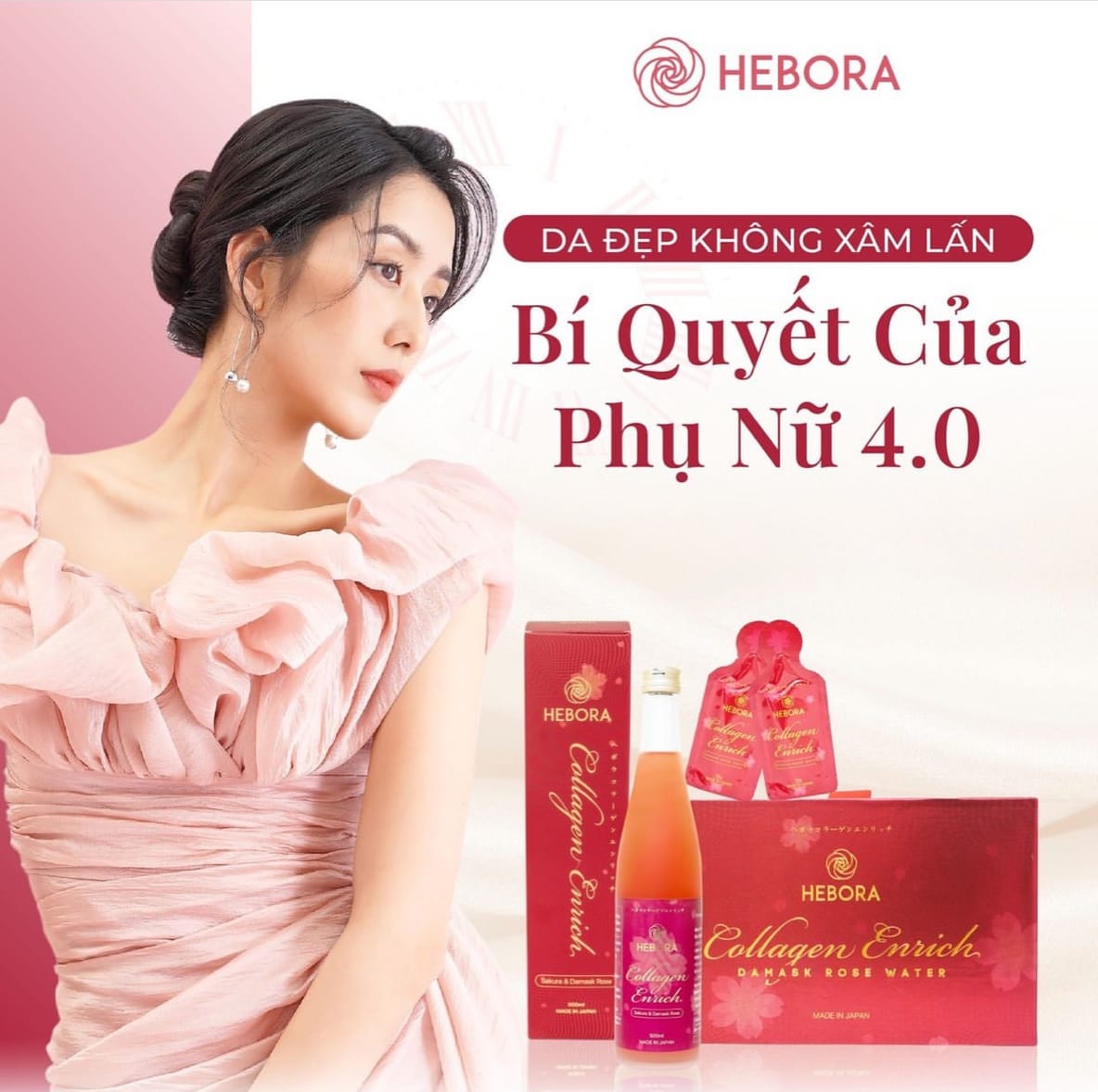 Nước uống Collagen Enrich Hebora chai 500ml