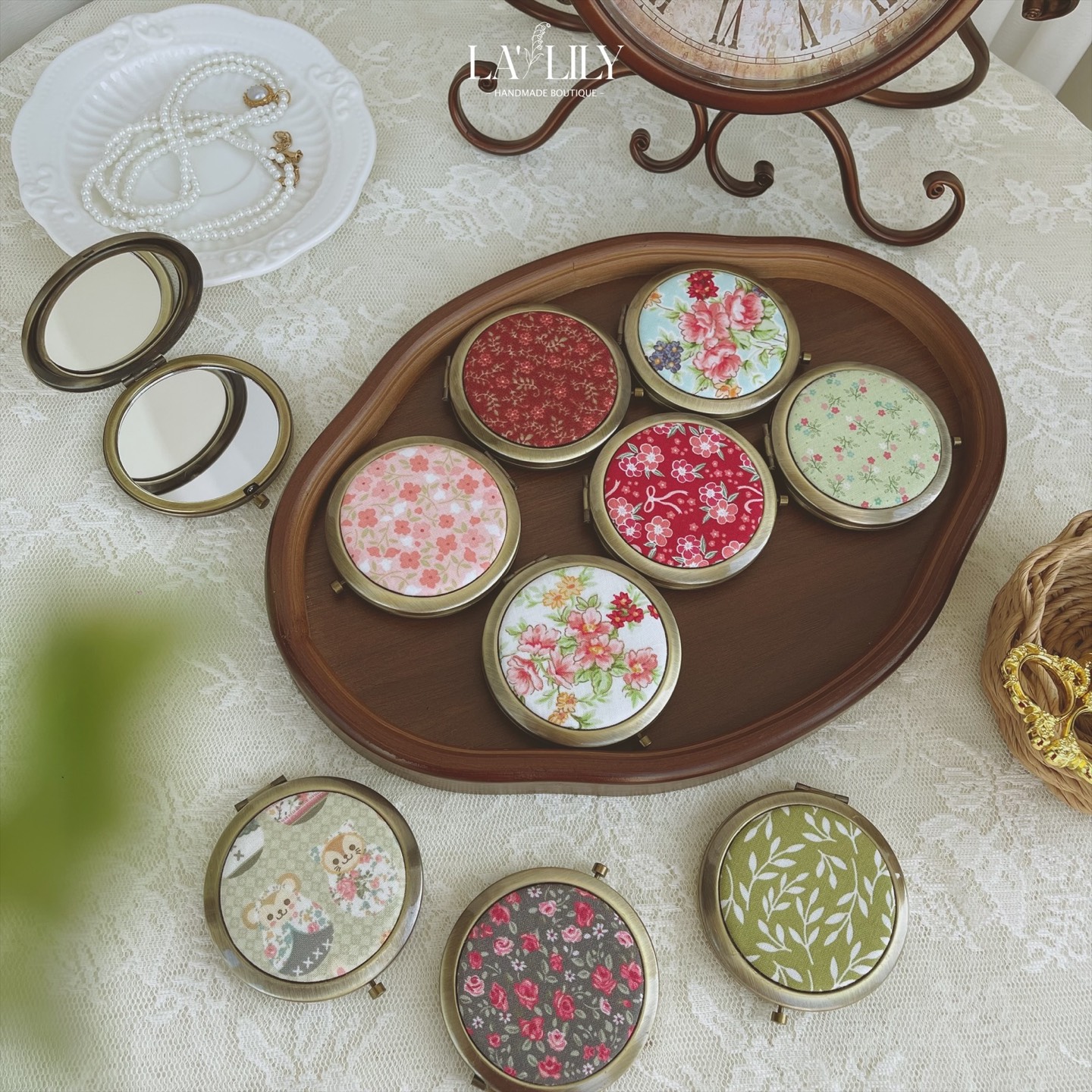 Gương Cầm Tay Mini Vintage
