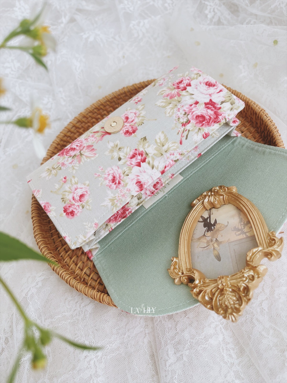 Ví Dài Dạ Hoa - Hoa xanh mint