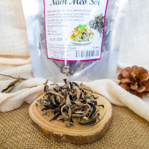 Nấm Mèo (Mộc Nhĩ) Khô Thái Sợi - LTT