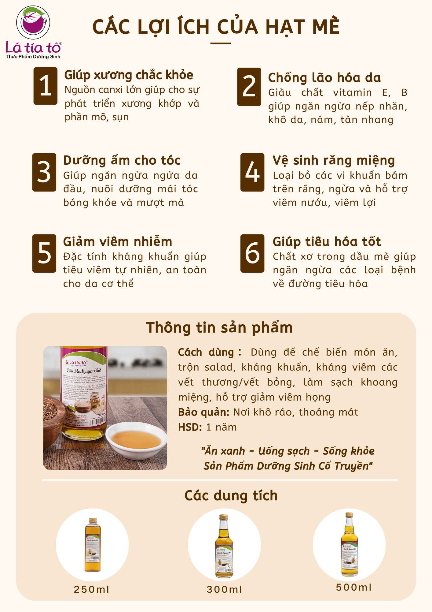 Dầu Mè Vàng Nguyên Chất - LTT