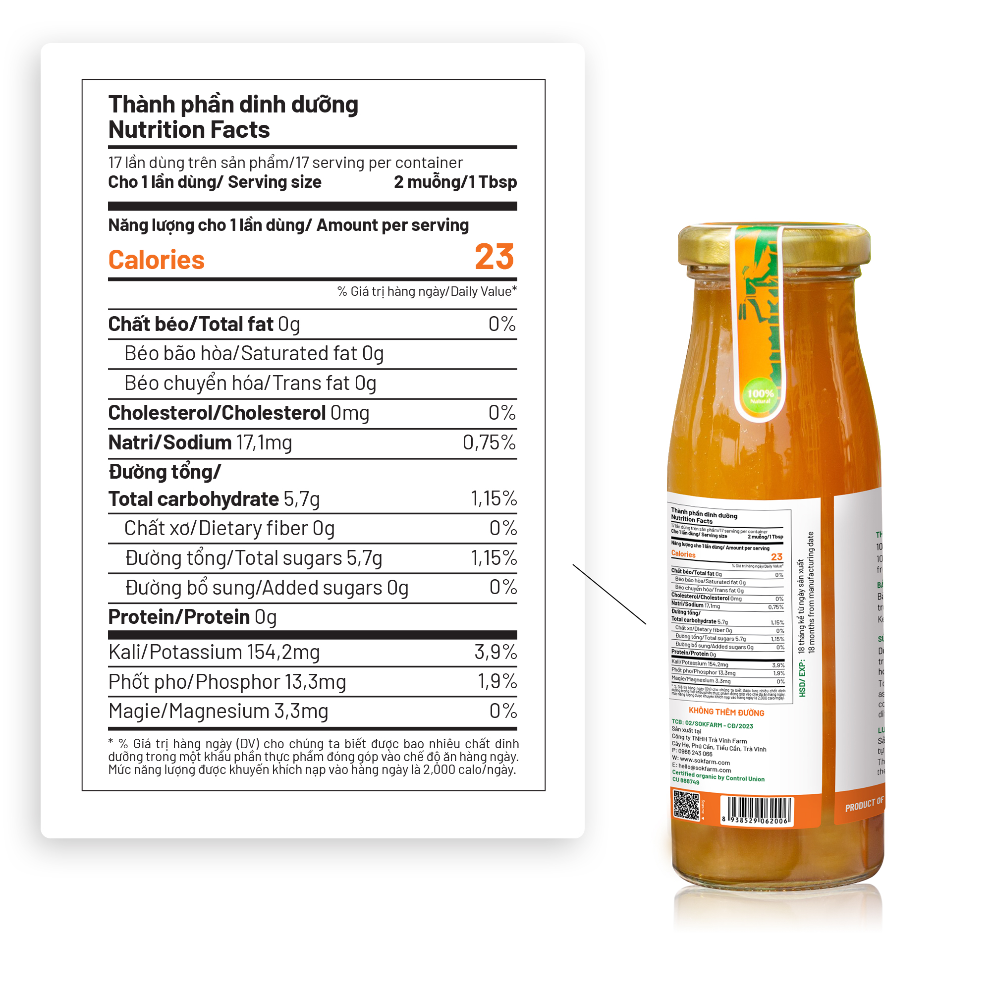 Mật Hoa Dừa Cô Đặc Organic Sokfarm