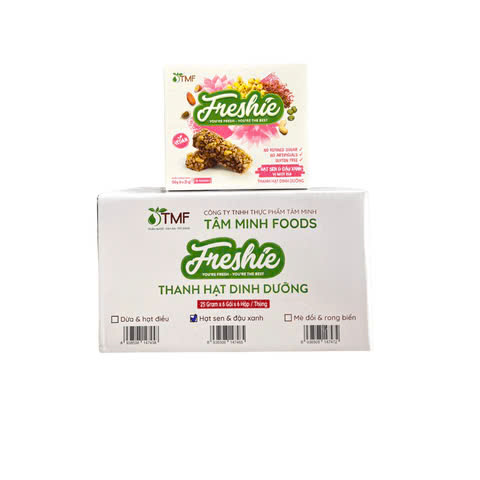 Thanh Hạt Dinh Dưỡng Freshie - Hạt Sen & Đậu Xanh TMF