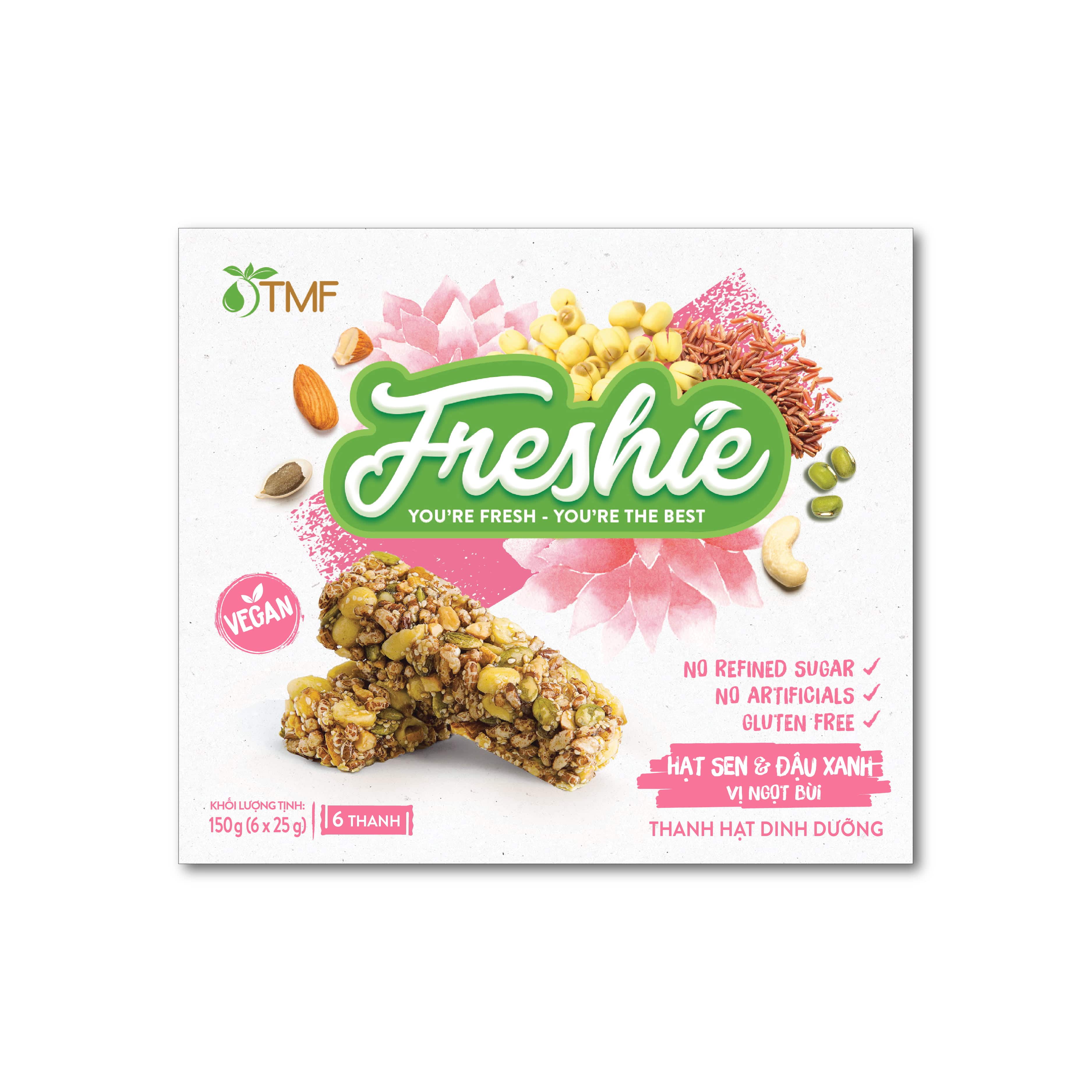 Thanh Hạt Dinh Dưỡng Freshie - Hạt Sen & Đậu Xanh TMF