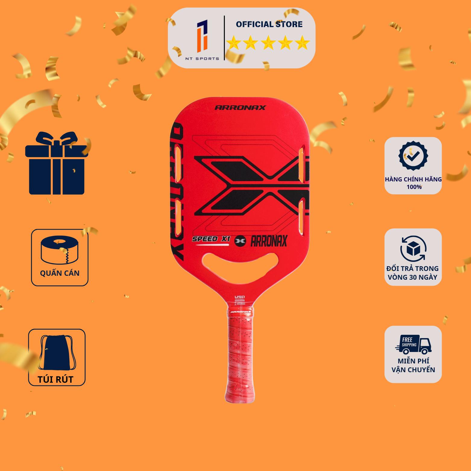 Vợt Pickleball Arronax Speed X1