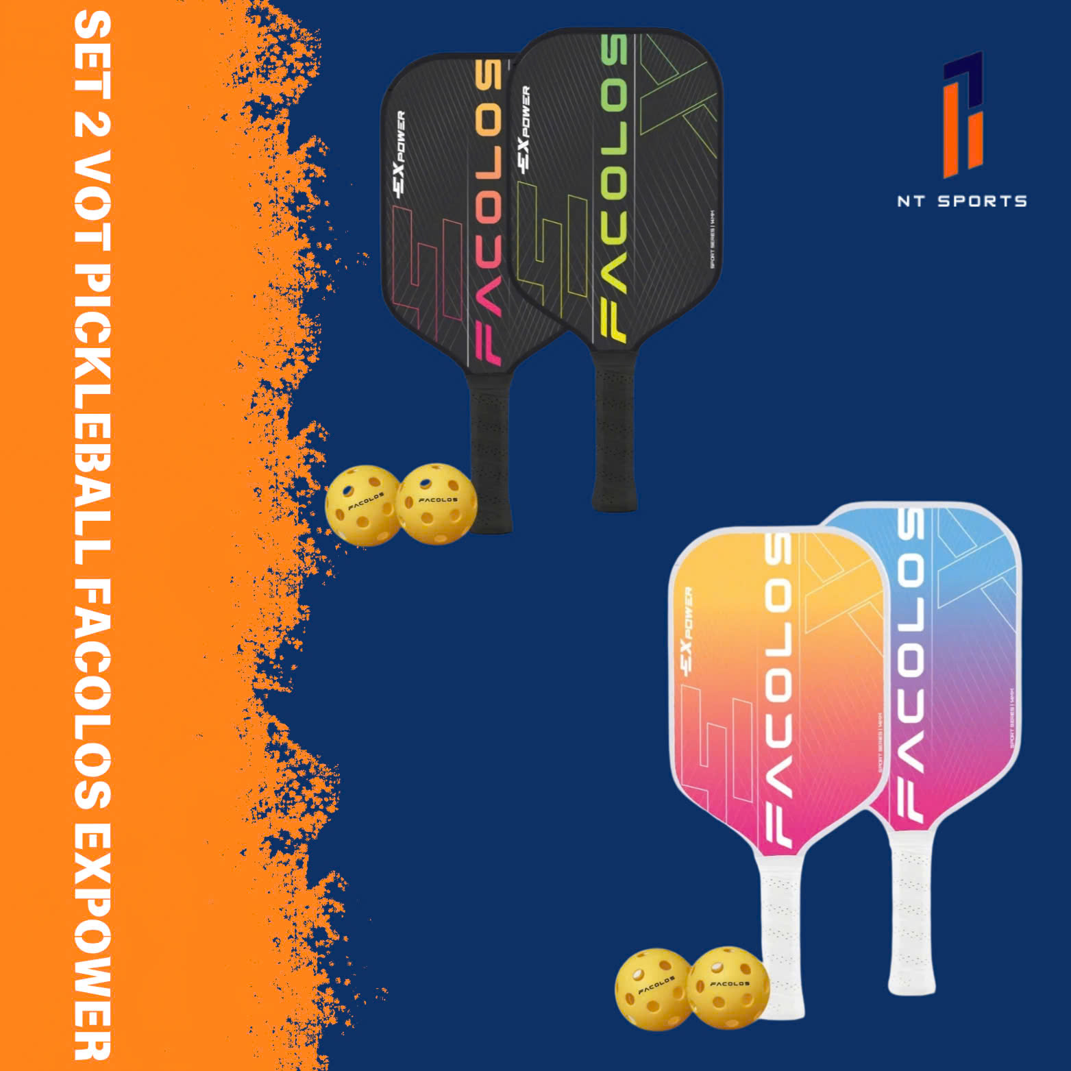 Set 2 Pickleball Facolos Expower
