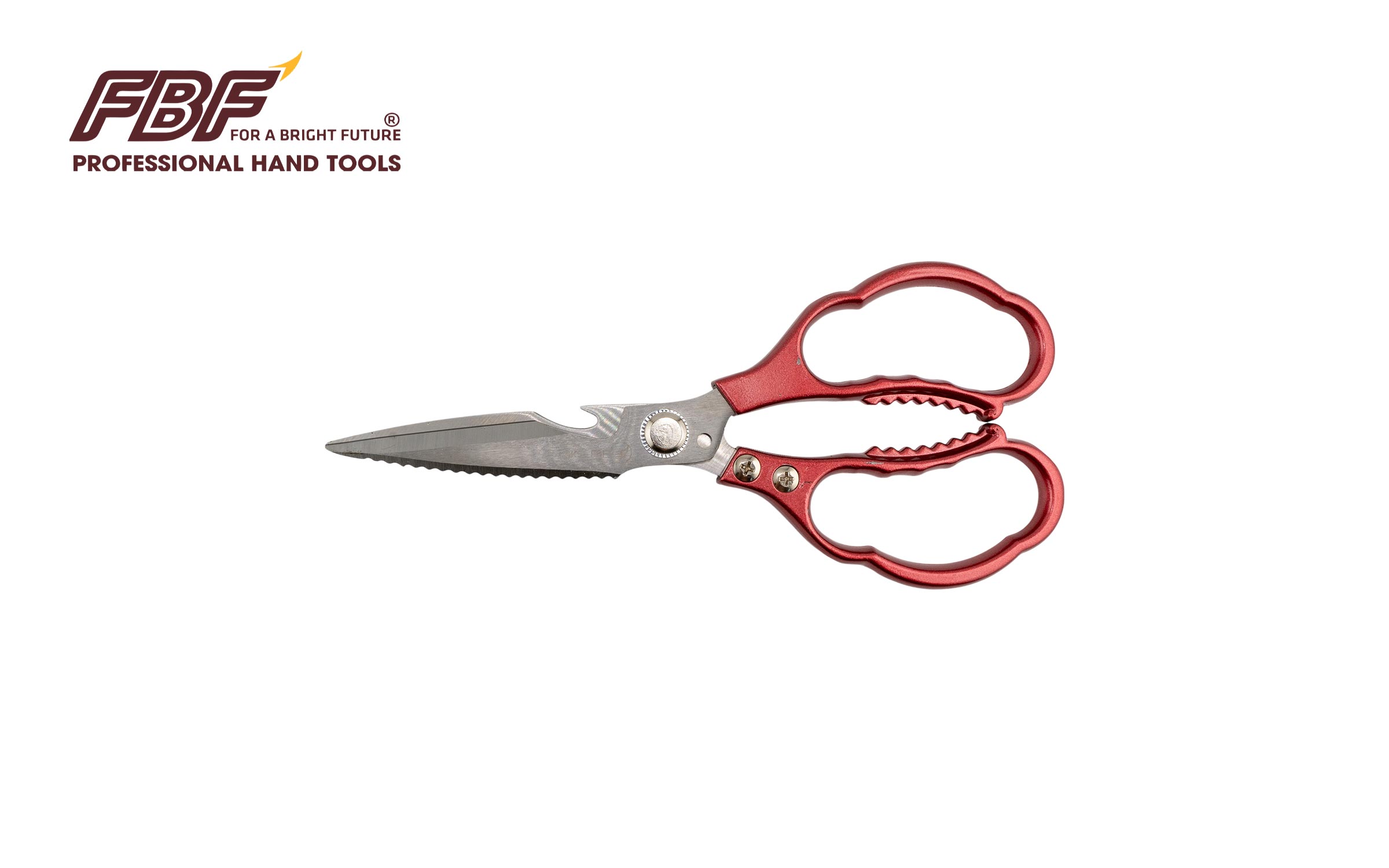 Kéo đa năng SK5 D.V cán nhôm hình hoa 9" kiểu Nhật (Tay cầm đỏ)