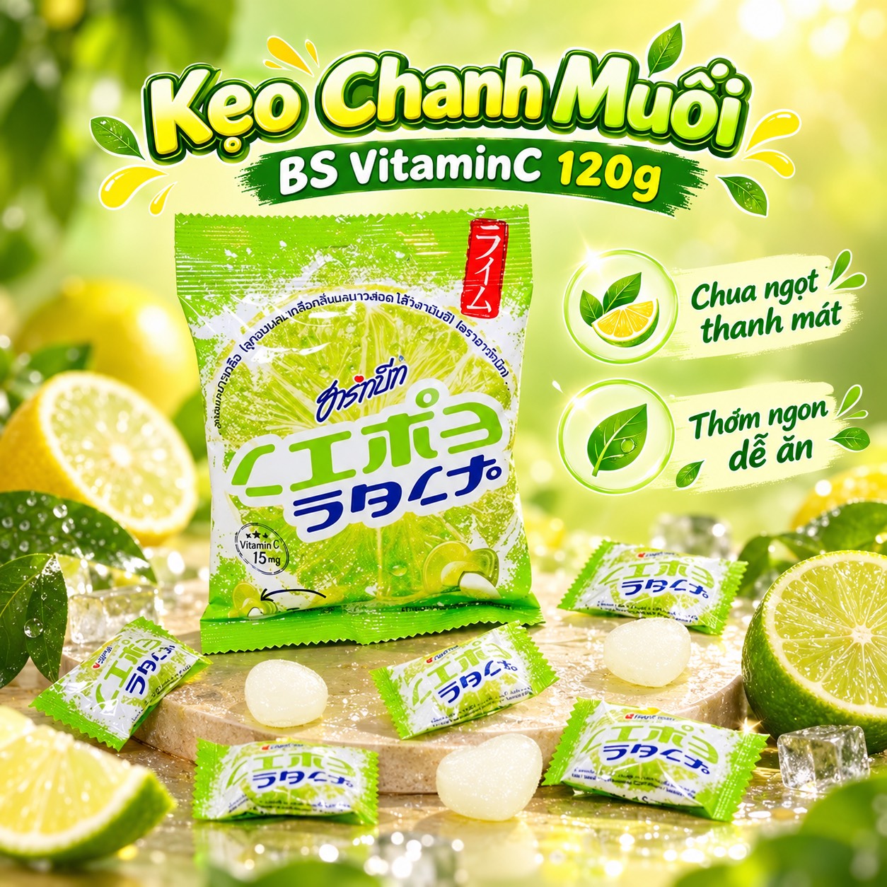 Kẹo Chanh Muối VITAMIN C 120g