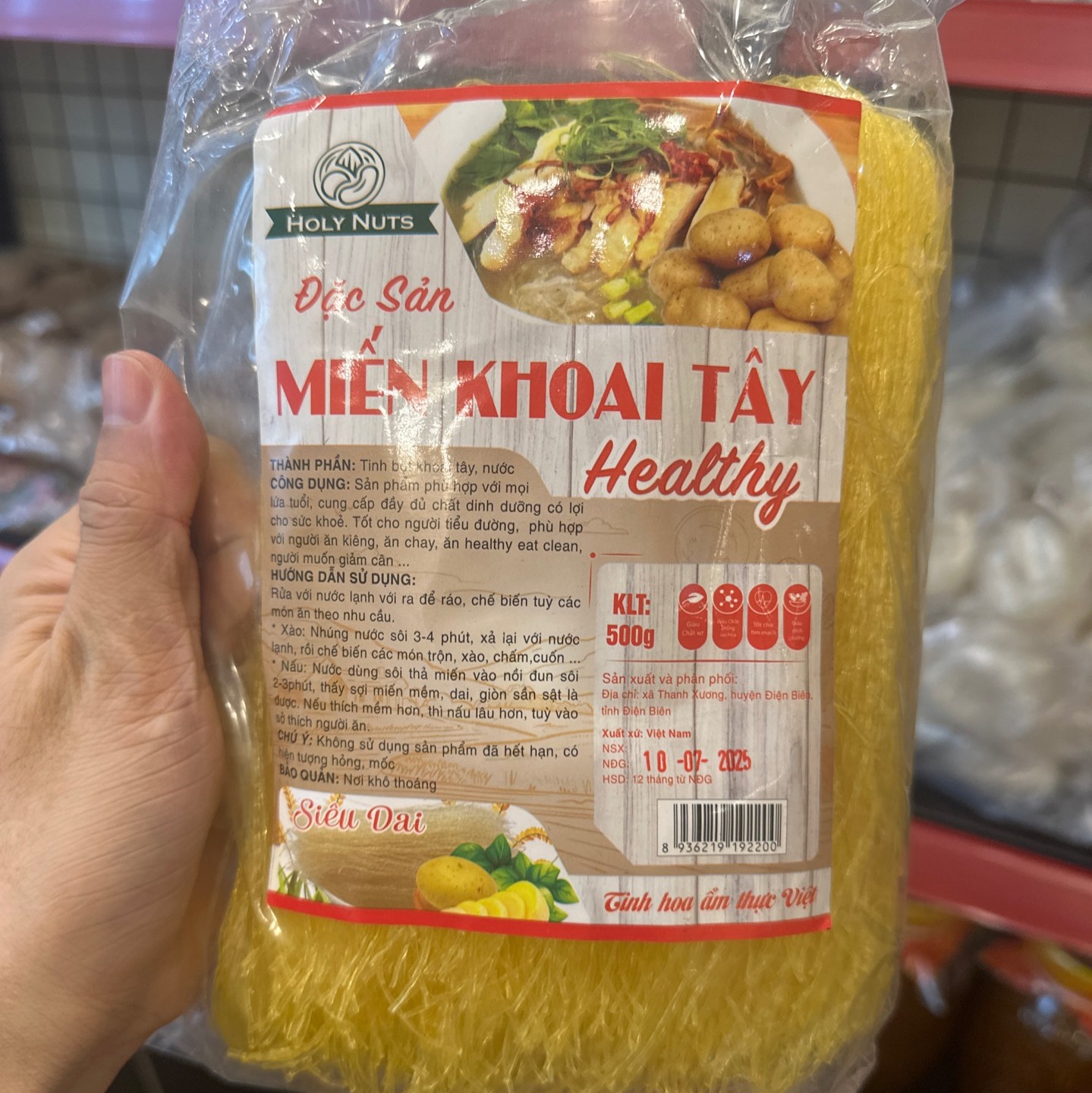 Miến Khoai Tây Nguyên Chất Ngon Chuẩn – Dai Mềm Tự Nhiên 500gr