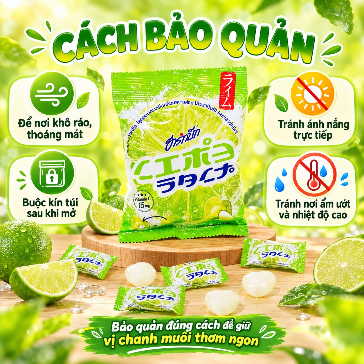 Kẹo Chanh Muối VITAMIN C 120g