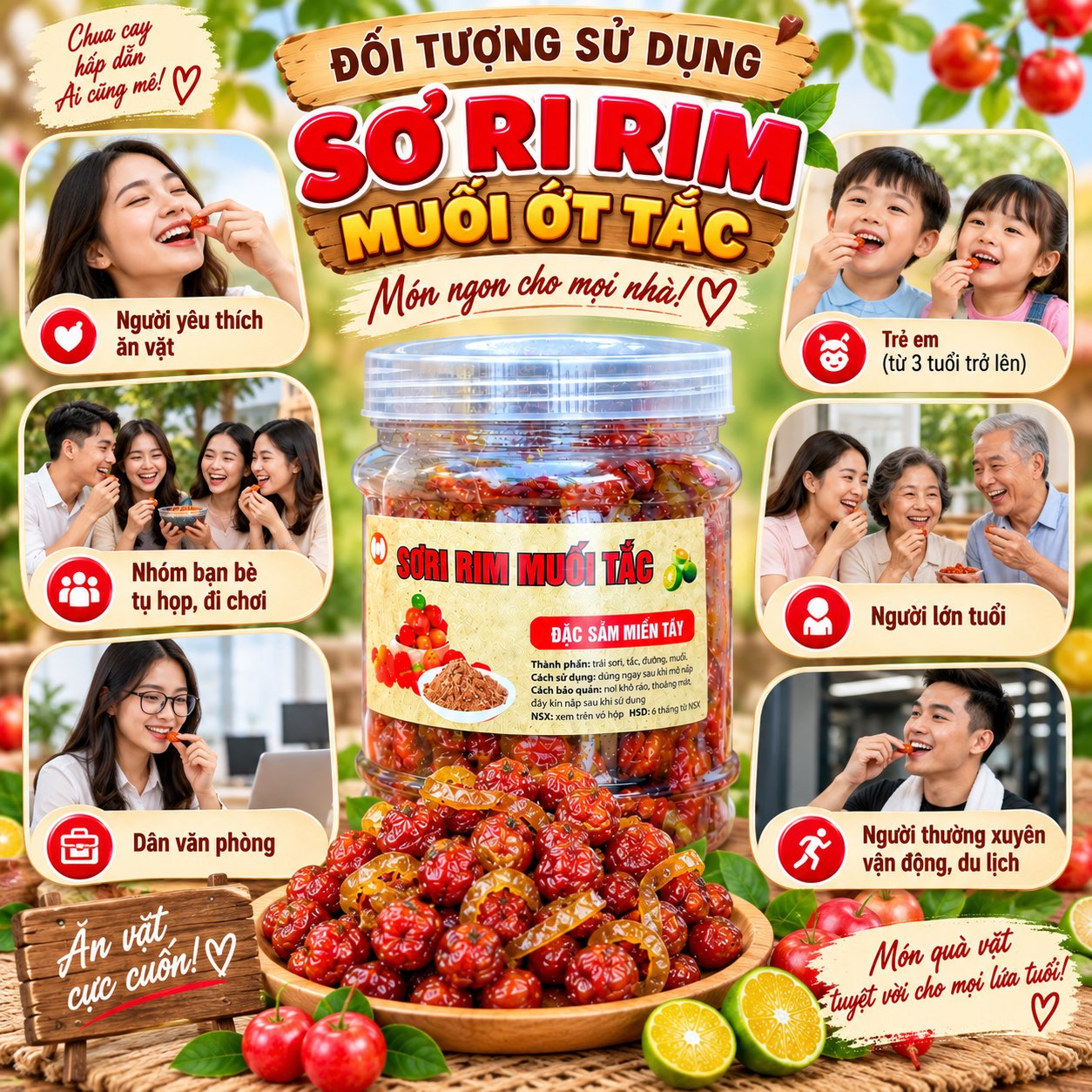 Sơ Ri Rim Muối Ớt Tắc