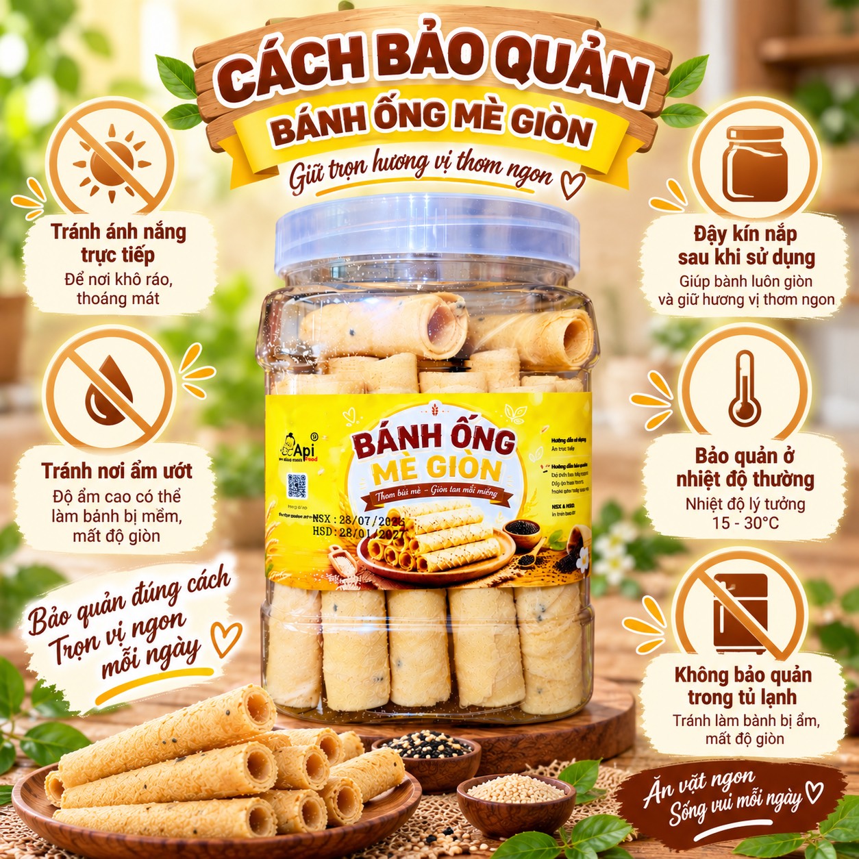 Bánh Ống Mè Tuổi Thơ 400gr