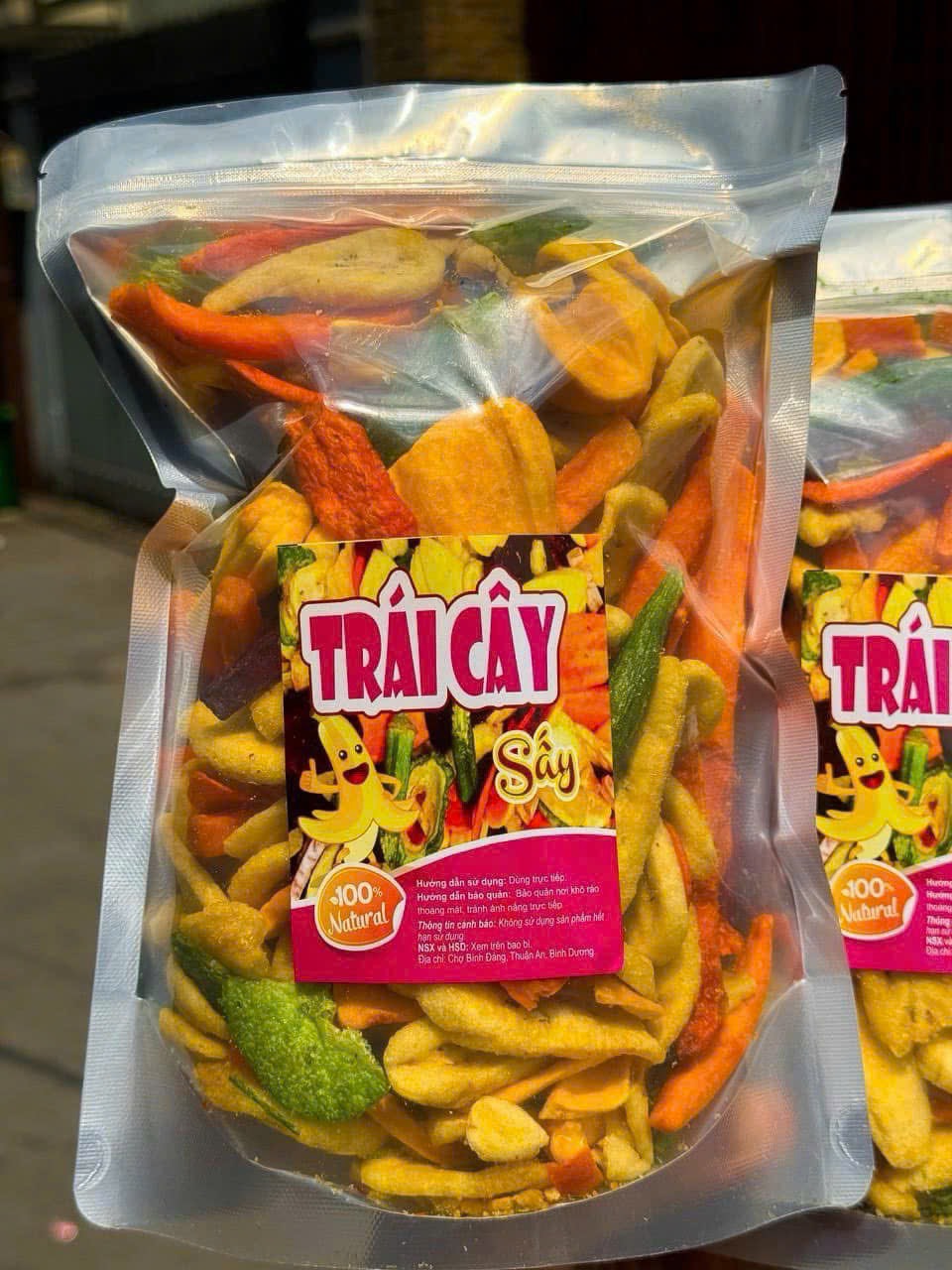 Trái Cây, Rau Củ Thập Cẩm Sấy Giòn 500gr