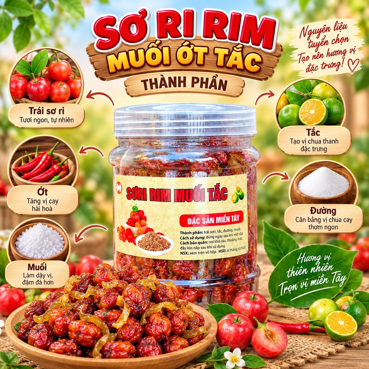 Sơ Ri Rim Muối Ớt Tắc