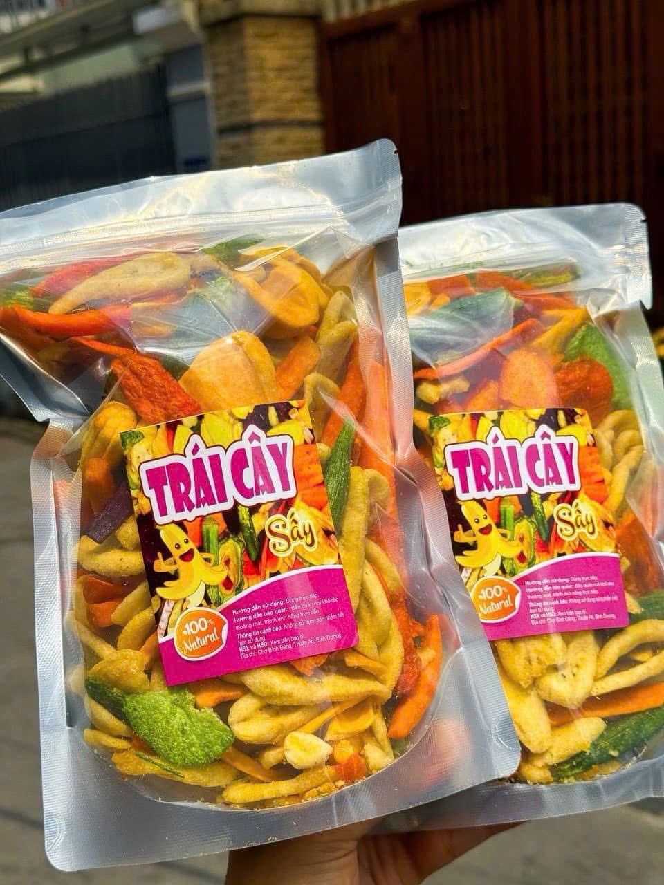Trái Cây, Rau Củ Thập Cẩm Sấy Giòn 500gr