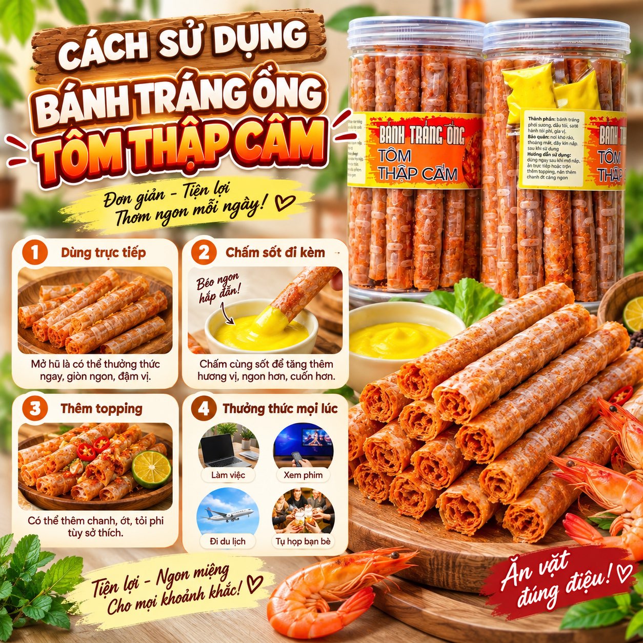 Bánh Tráng Ống Tôm Thập Cẩm