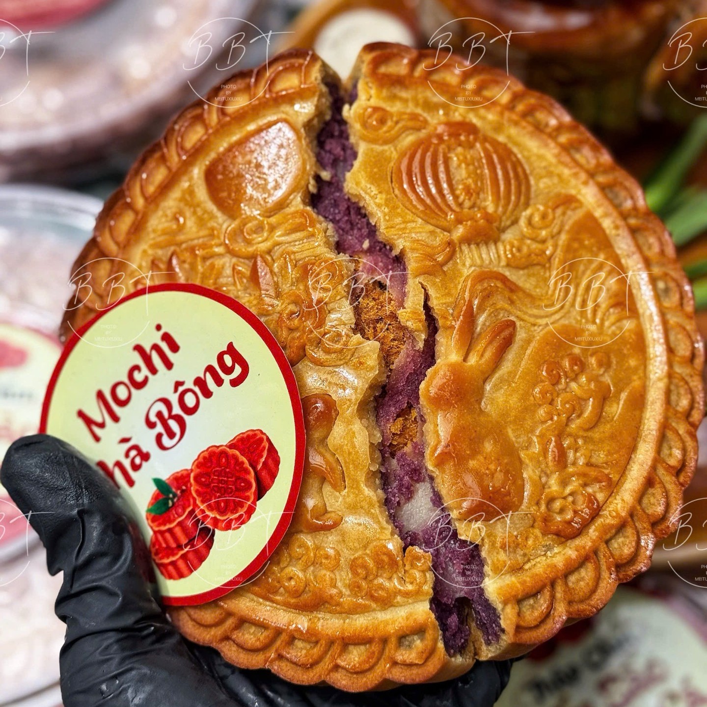 Bánh Trung Thu Nướng Mochi Khoai Môn Chà Bông 500gr