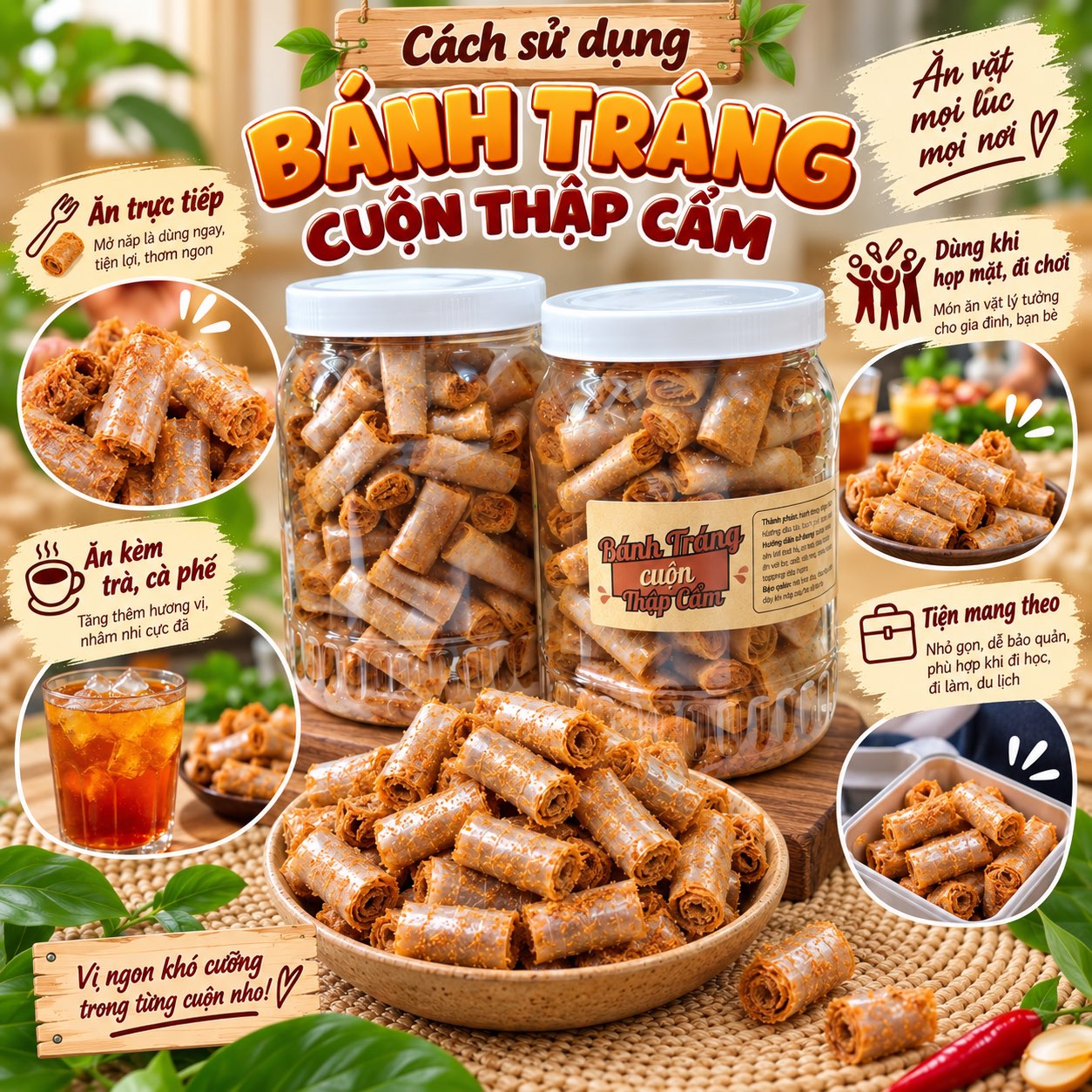 Bánh Tráng Cuộn Thập Cẩm