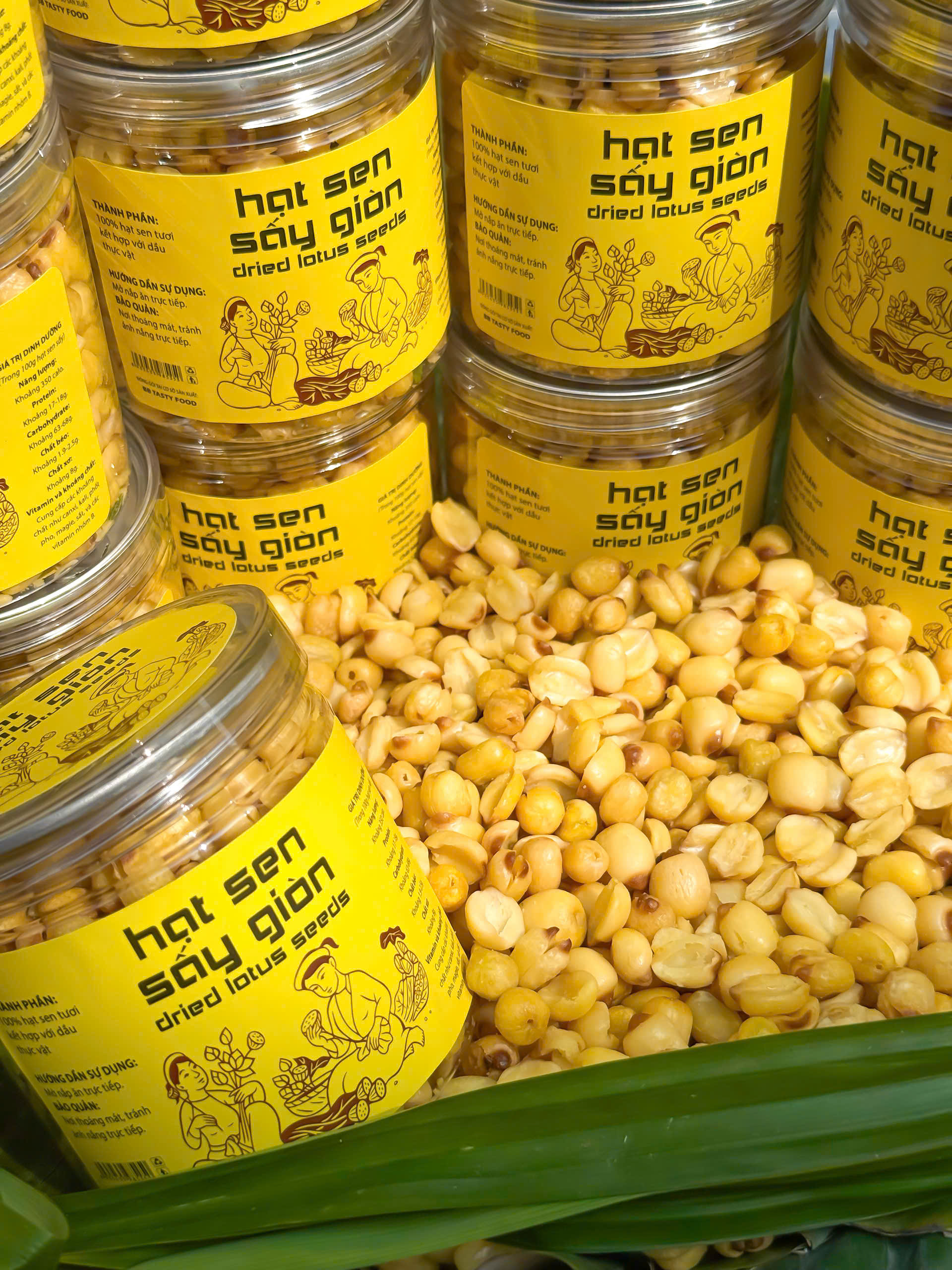 Hạt Sen Huế Sấy Giòn 200gr – Món Quà Tinh Tế Từ Cố Đô