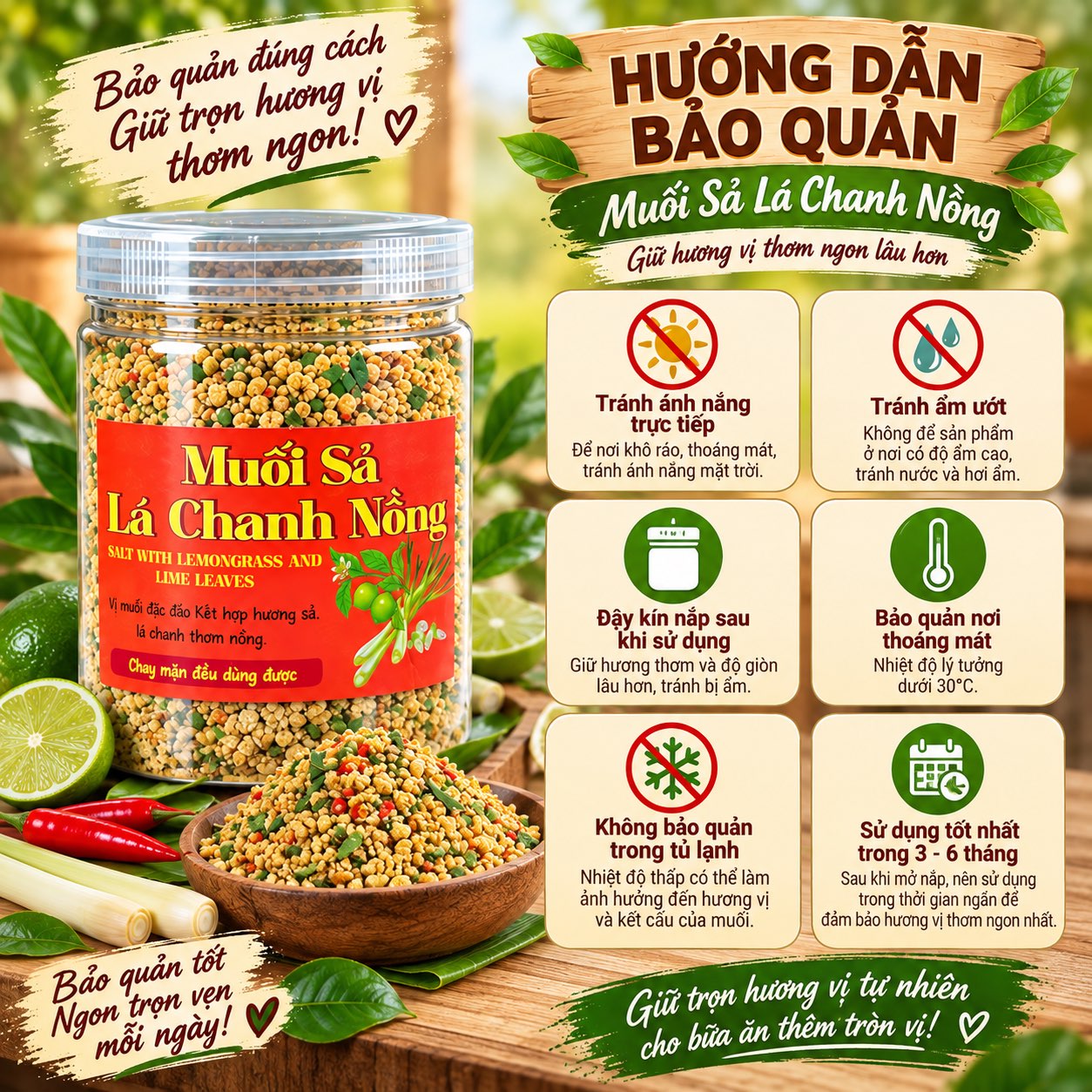 Muối Ớt Sả Lá Chanh Đậm Đà Bùng Nổ Mọi Món Ngon 500gr