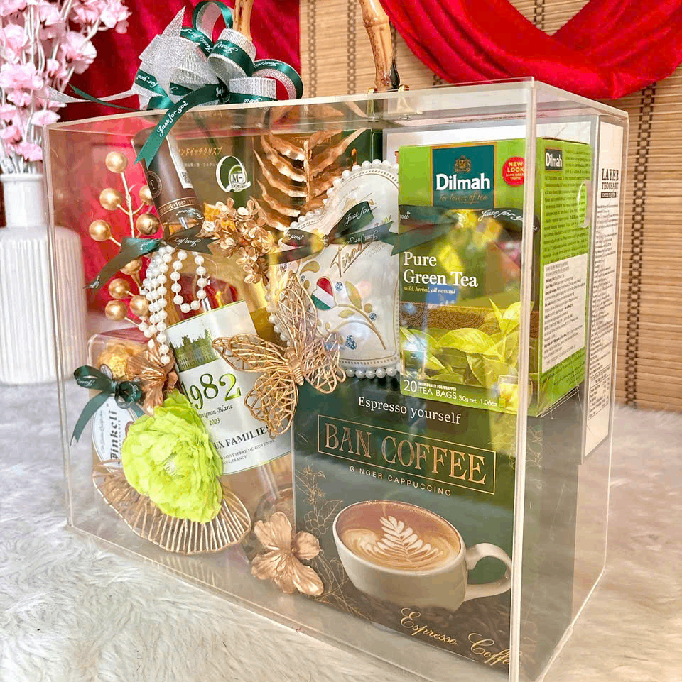 SET QUÀ TẾT MK05 – “SẮC XANH LÁ” VAL MICA SIÊU SANG (Hàng Đặt Trước 3-5 Ngày)