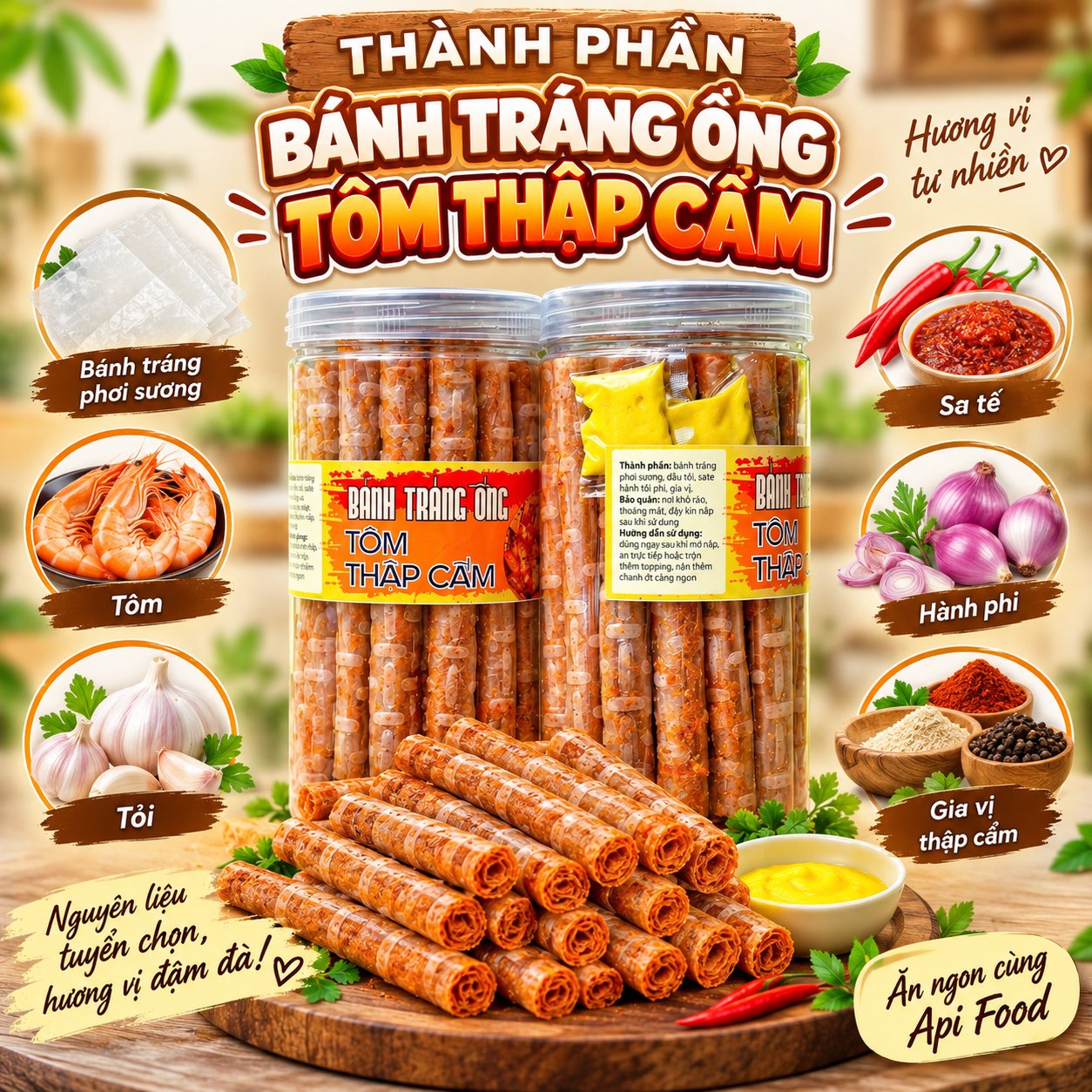 Bánh Tráng Ống Tôm Thập Cẩm