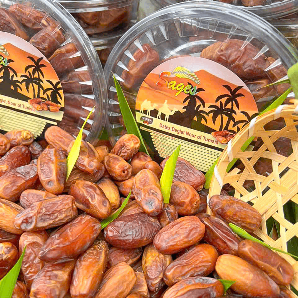 Chà Là Khô Rời SAGES 350gr (Hộp Tròn) Ngọt Thanh Từ Thiên Nhiên