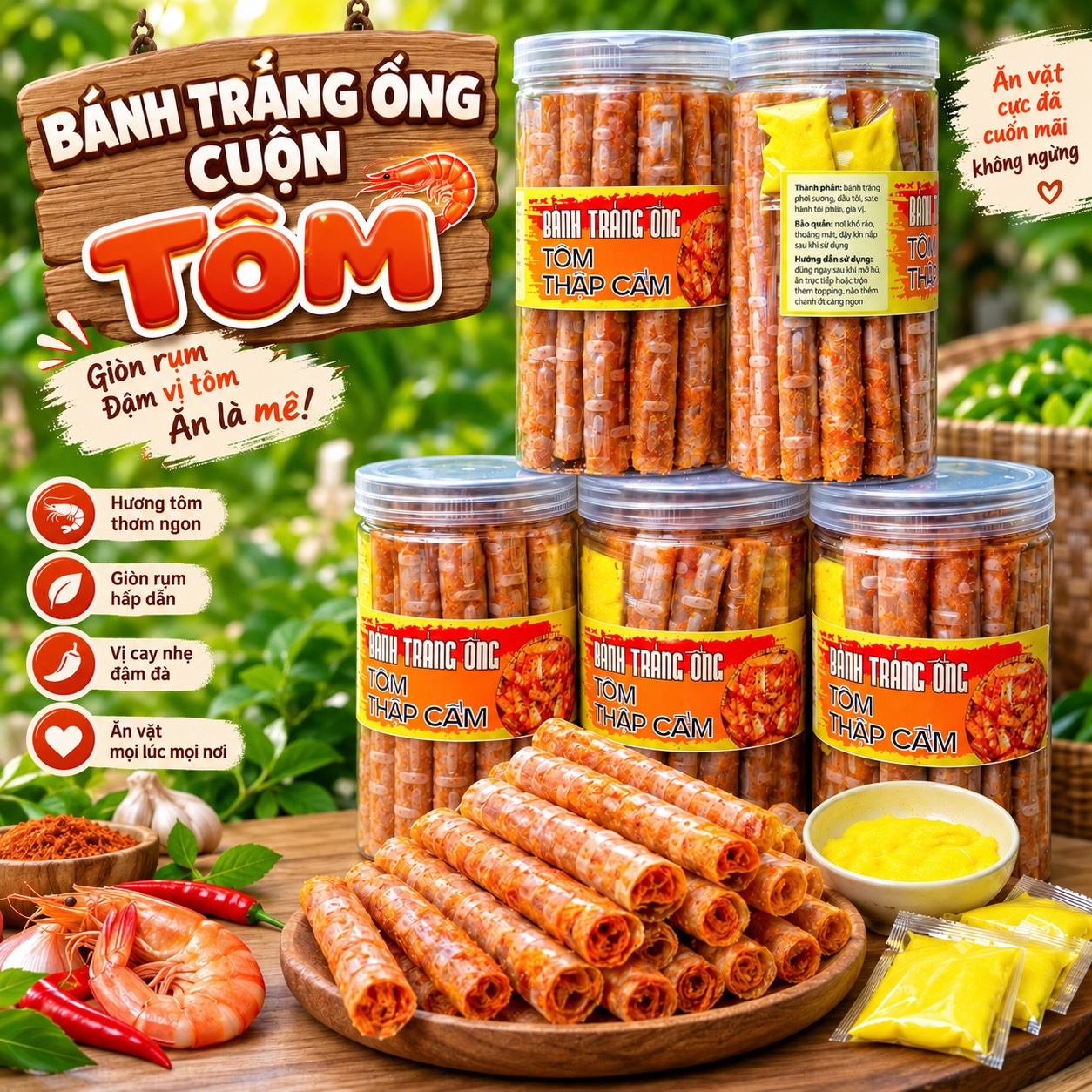 Bánh Tráng Ống Tôm Thập Cẩm