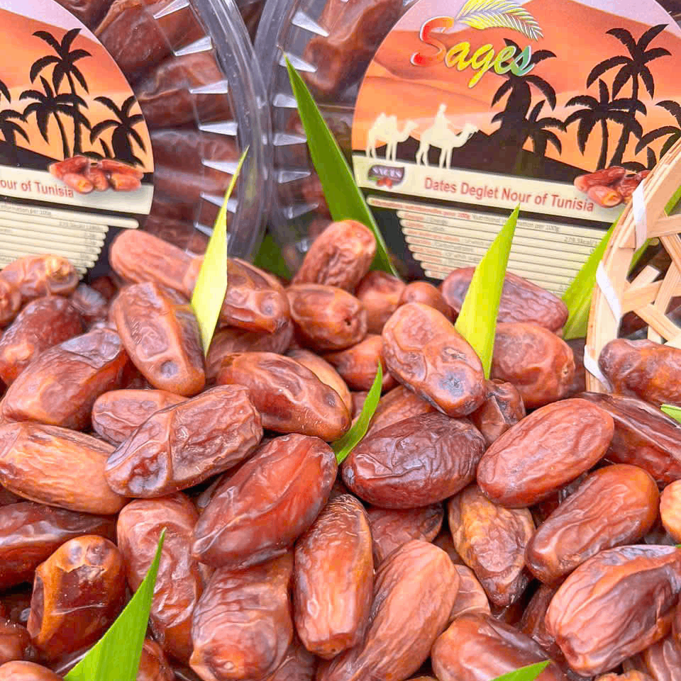 Chà Là Khô Rời SAGES 350gr (Hộp Tròn) Ngọt Thanh Từ Thiên Nhiên