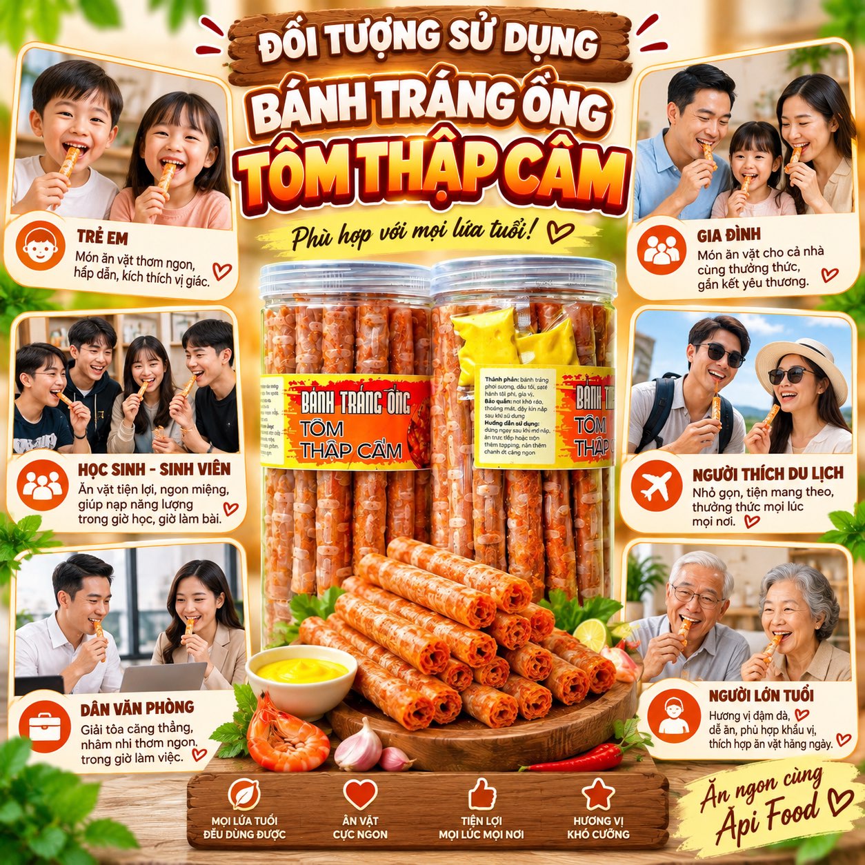 Bánh Tráng Ống Tôm Thập Cẩm