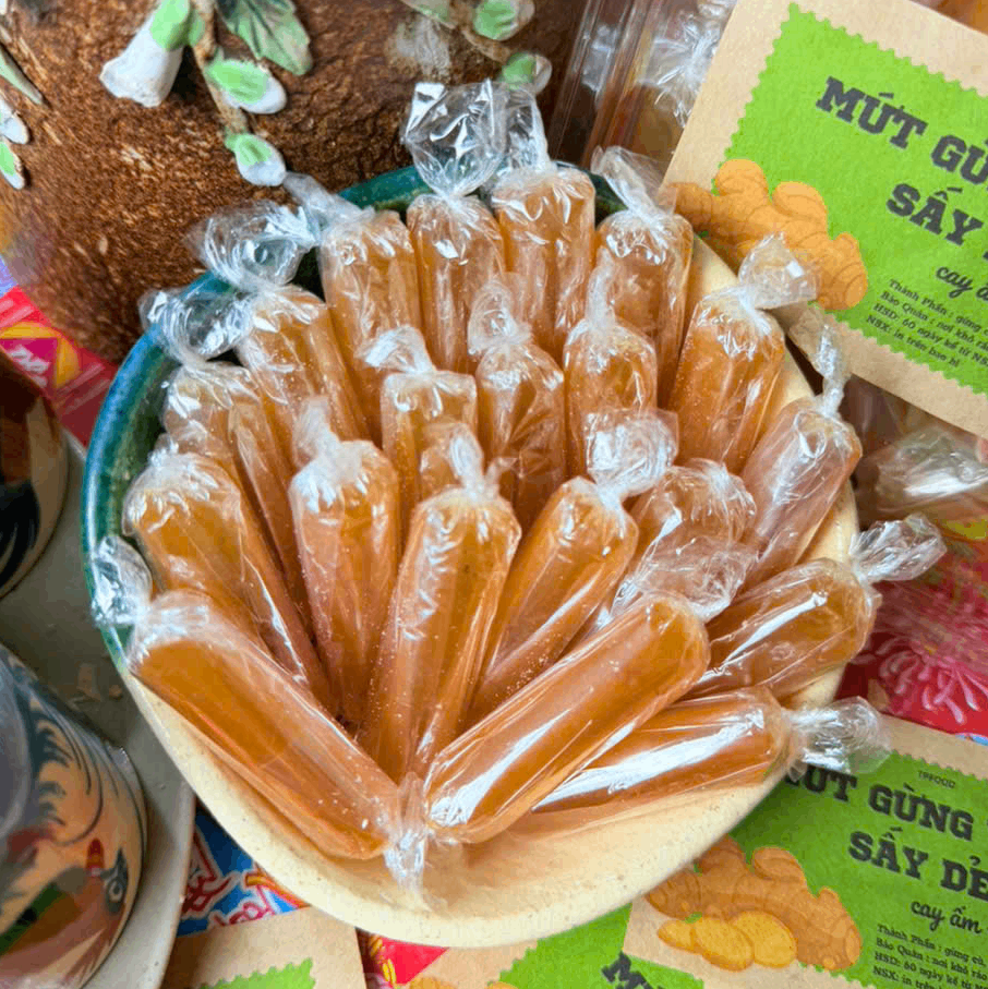 Mứt Gừng Viên Sấy Dẻo 500gr - Cay Ấm, Ngọt Dịu