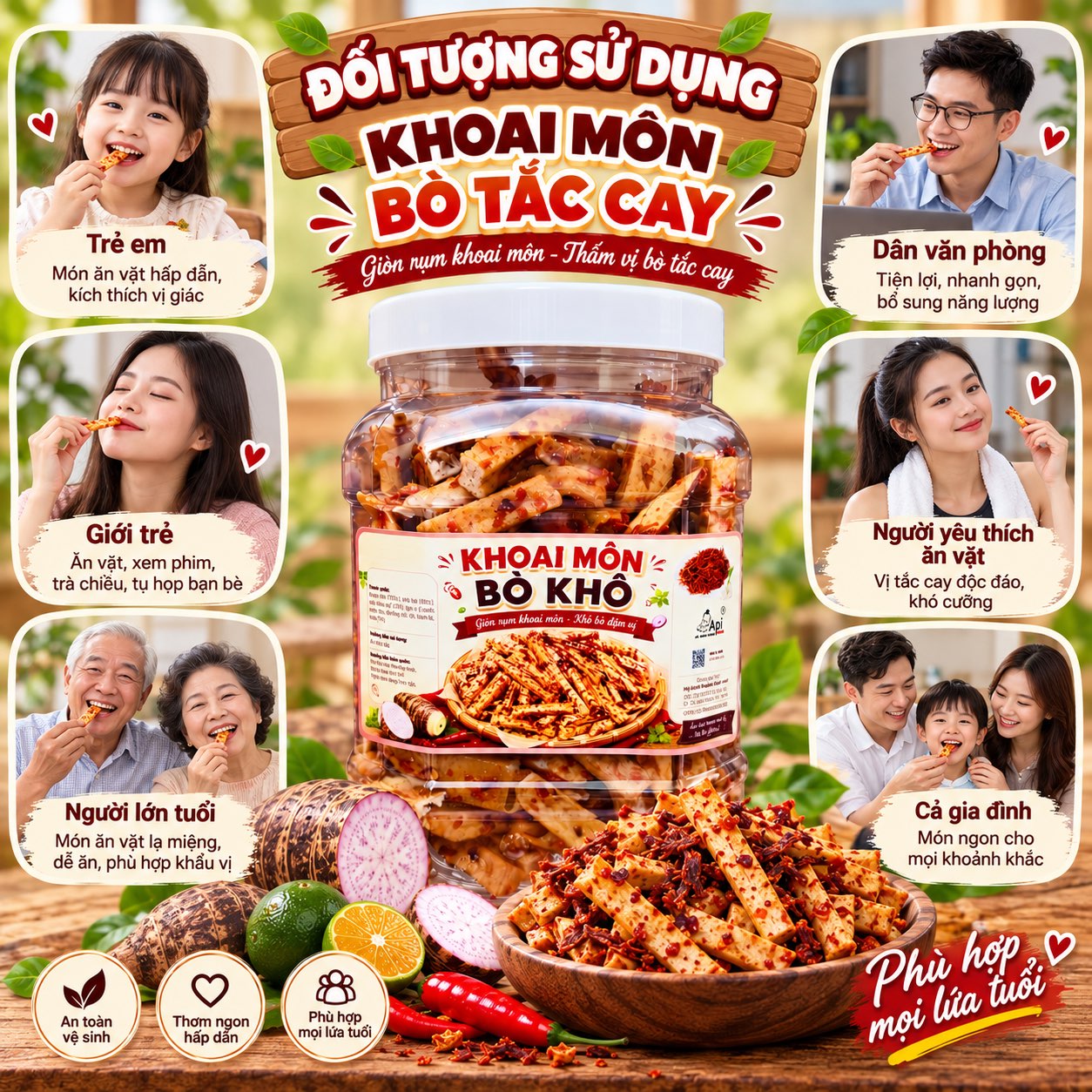 Khoai Môn Cọng Bò Tắc Cay 500gr
