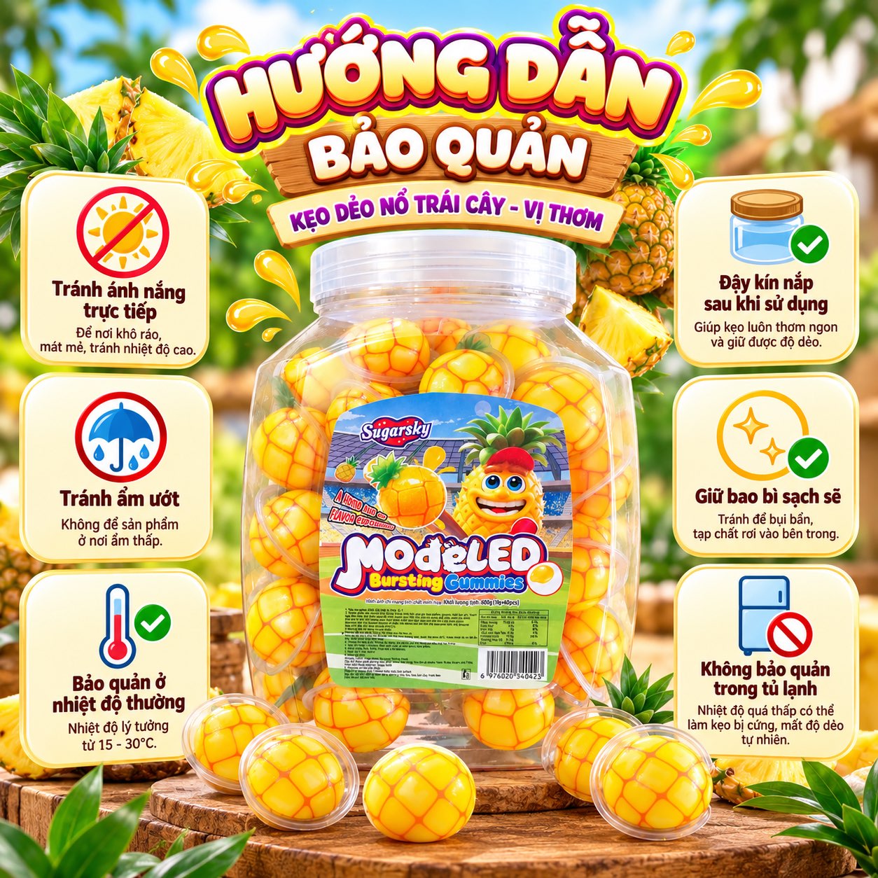 Kẹo Dẻo Nổ Trái Cây - Hương Vị Thơm