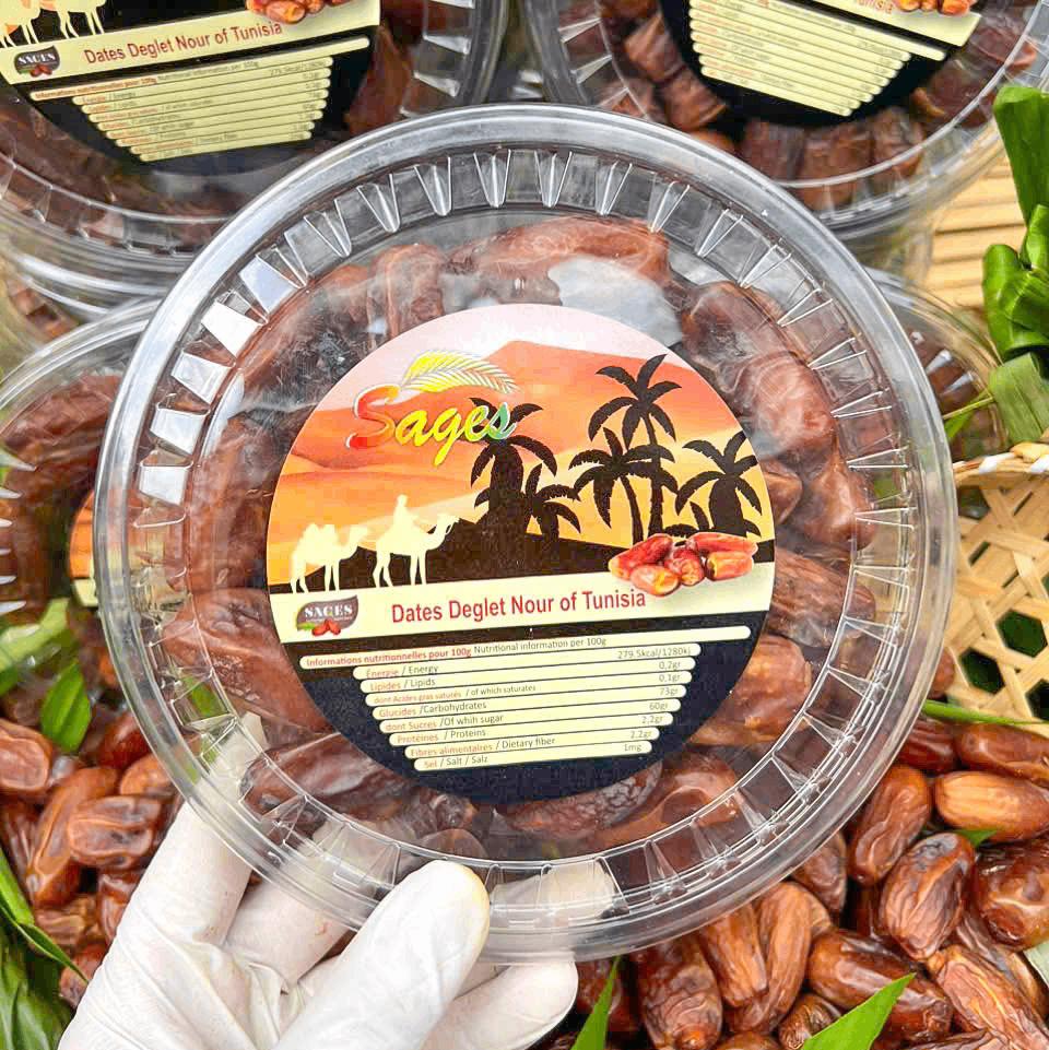 Chà Là Khô Rời SAGES 350gr (Hộp Tròn) Ngọt Thanh Từ Thiên Nhiên