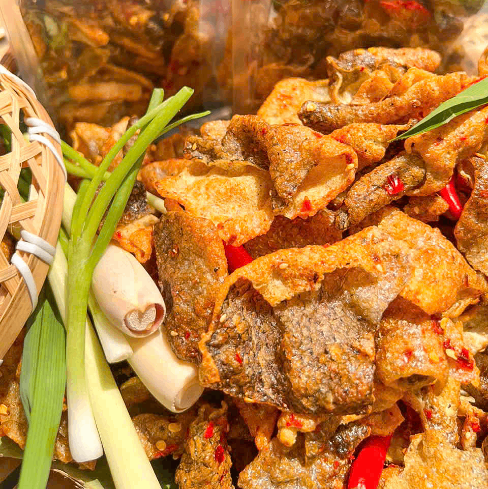 DA CÁ HỒI QUAY SIÊU CAY 220gr – Giòn Rụm Bùng Vị, Ăn Là Ghiền!