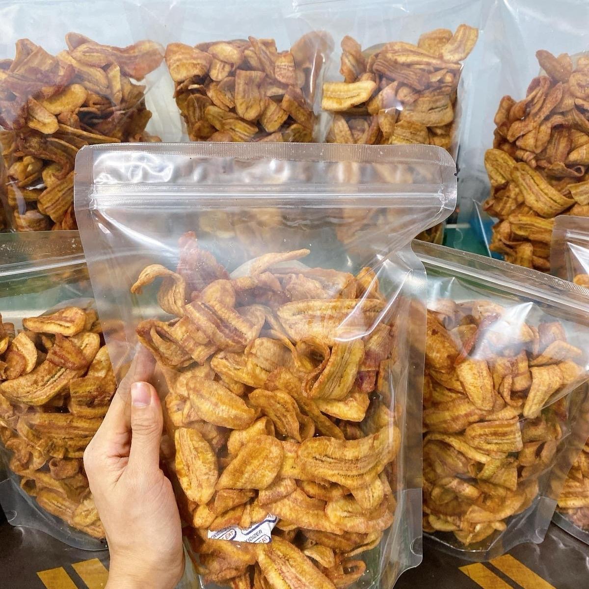Chuối Xanh Sấy Mộc Không Đường Healthy - Vị Thơm Ngon Tự Nhiên - Snack, Chua Ăn Vặt Thức Ăn