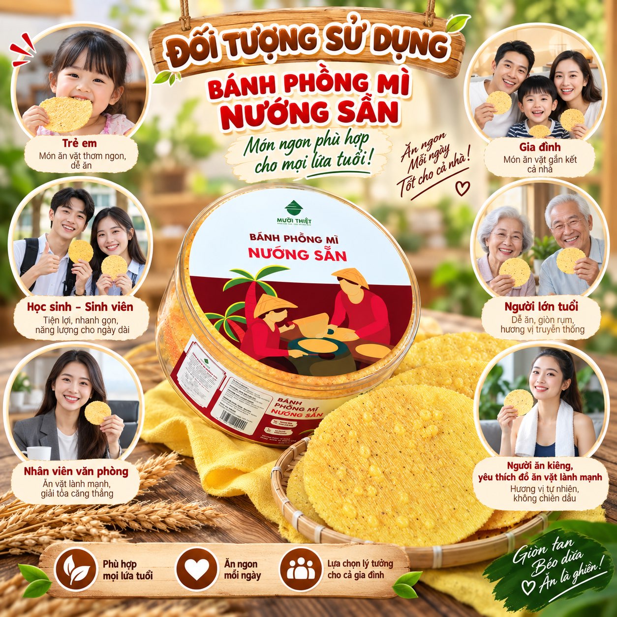 Bánh Phồng Mì Nướng Sẵn ( Hộp 10 Cái )